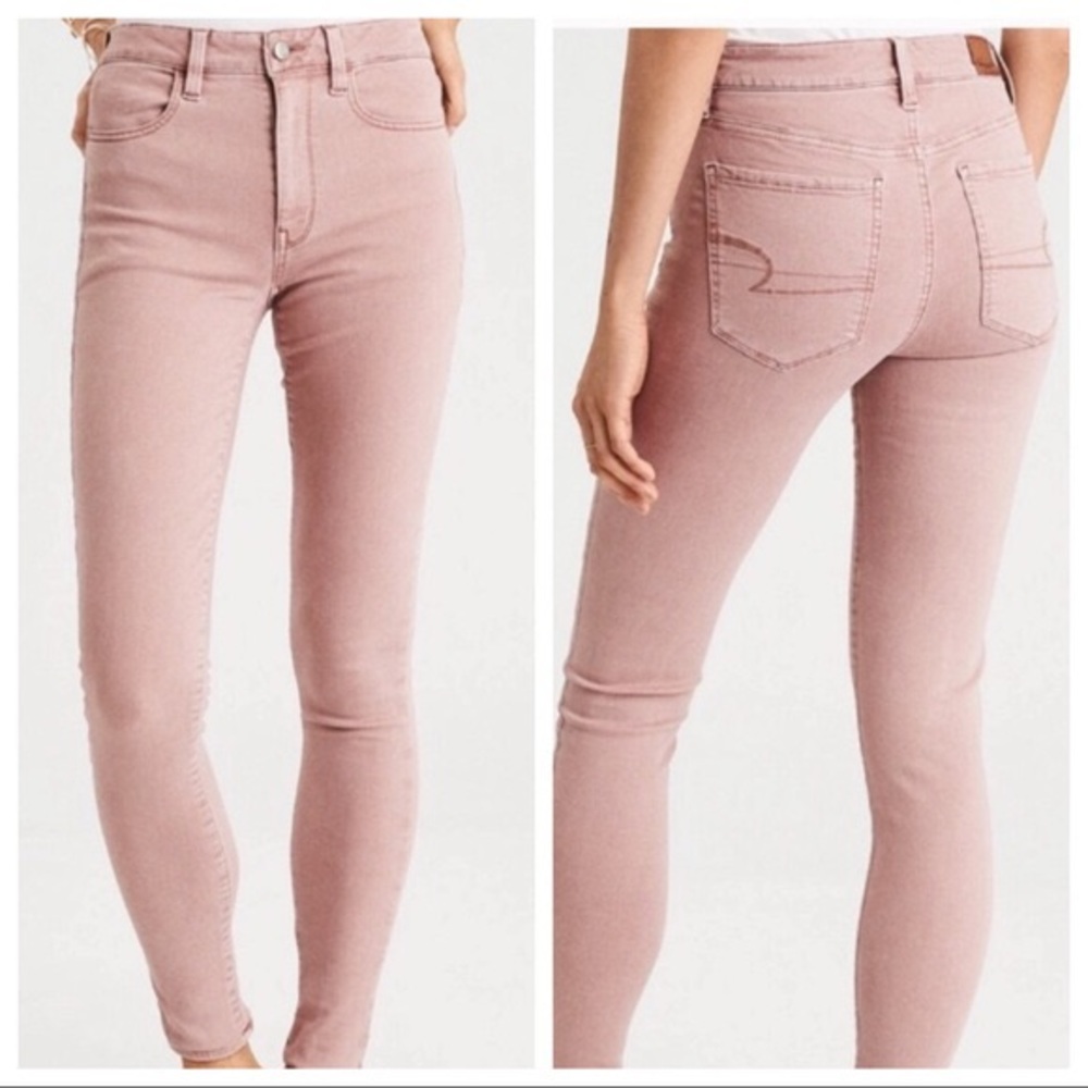 Dusty Rose American Eagle High Rise Jegging
